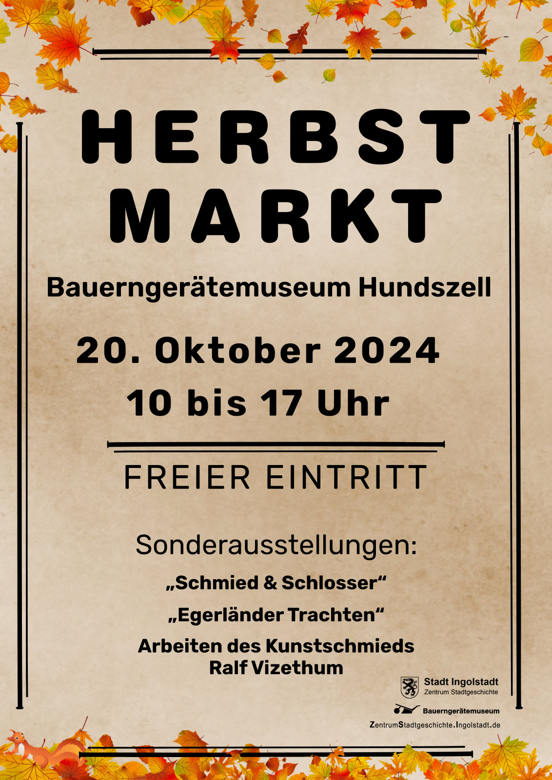 Herbstmarkt im Bauerngerätemuseum Hundszell