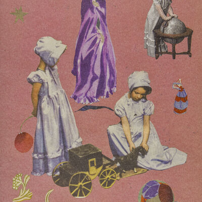Bild vergrößern: Seite mit Kindern bei Spielen aus einem von Marieluise Fleißer erstelltem Bilderbuch